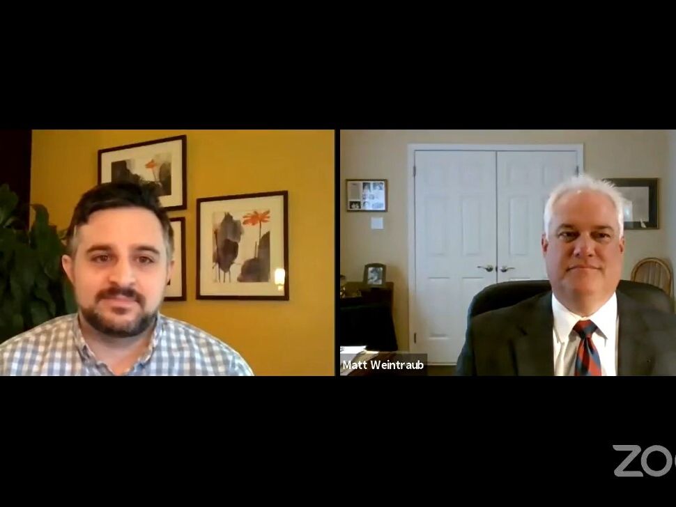 Buchholz Fellow Eric Stahl interviews Bucks Co. DA Matt Weintraub